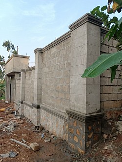 Block and stone work copping at our head offices Namawojjolo, Mukono
