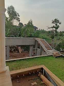Overhead green gardens and overhead swimming pool